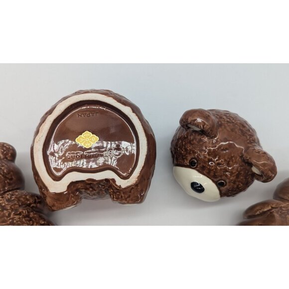 Otagiri Bears Salt and Pepper Shakers and Big Bear Sugar or Jam Jar Container - Picture 11 of 16
